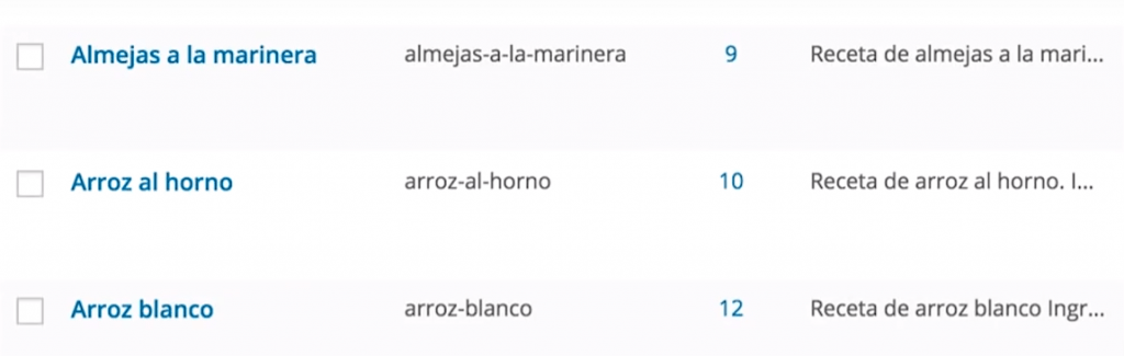 categorias recetas categorias