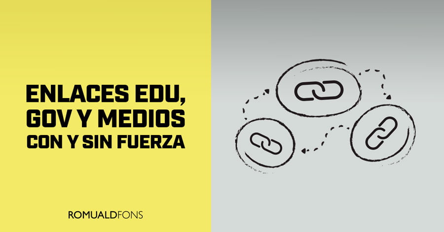 fuerza de los Enlaces EDU, GOV y Medios con y sin fuerza