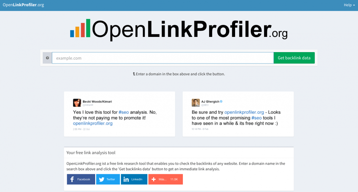 openlinkprofiler guia