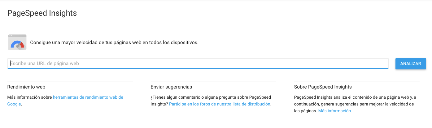 cómo usar la herramienta pagespeed