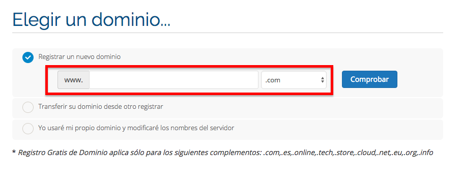 elegir el mejor dominio