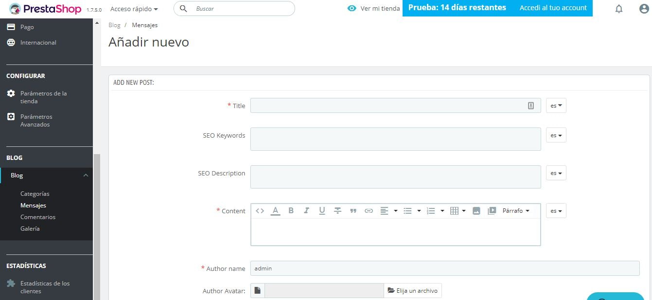 blog prestashop ready