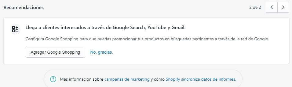 campañas de marketing shopify