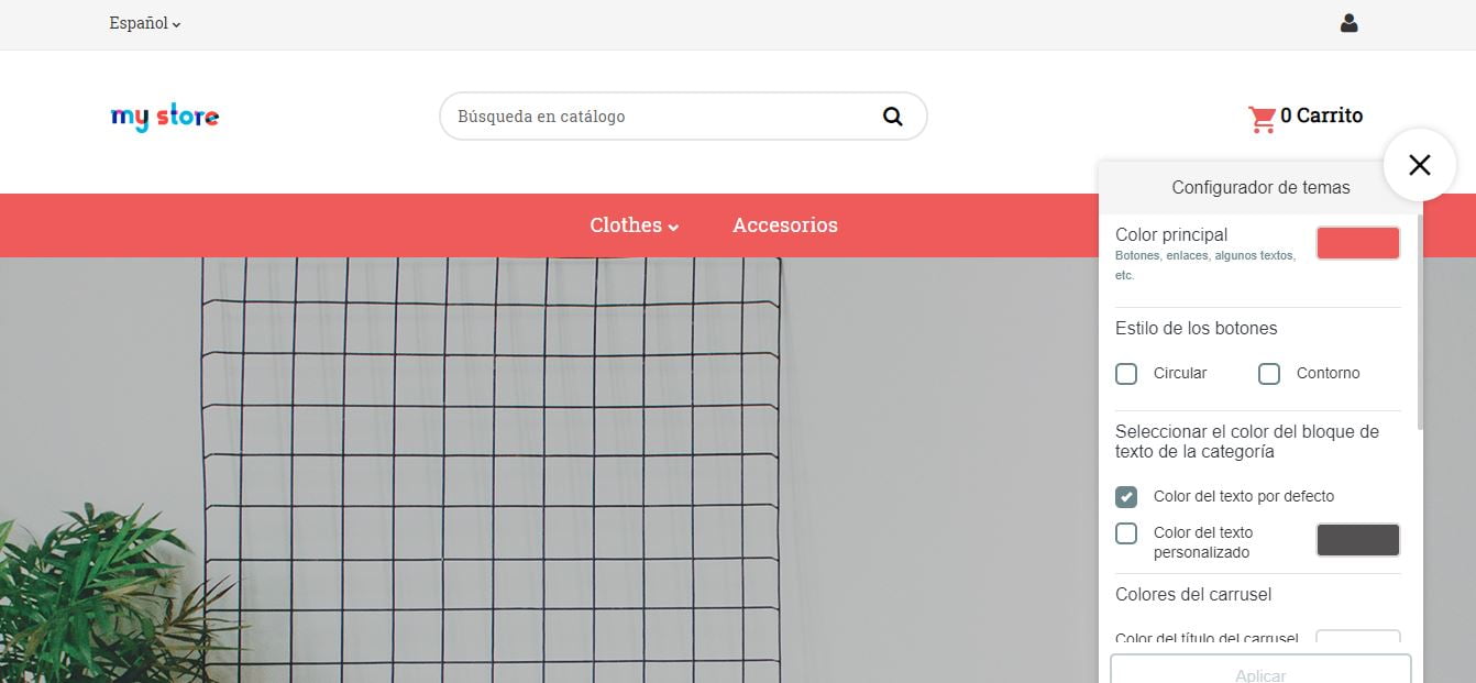 edicion de plantilla minimal prestashop ready