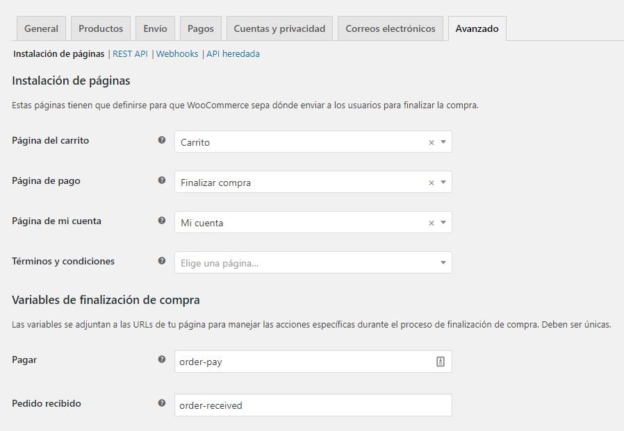 avanzado woocommerce
