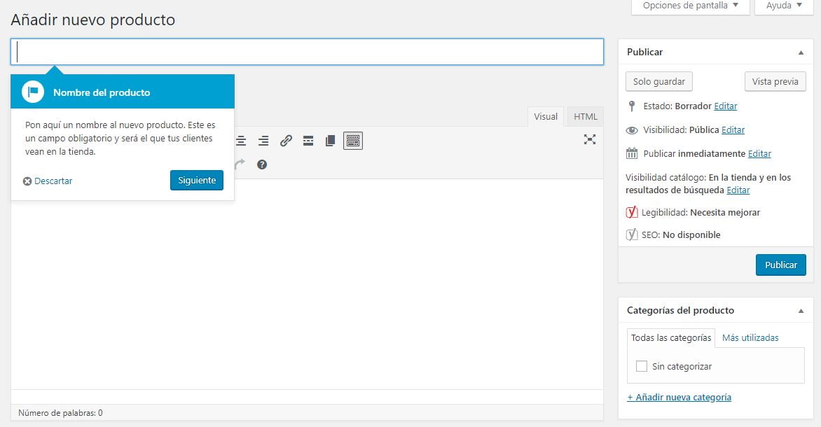 añadir producto woocommerce