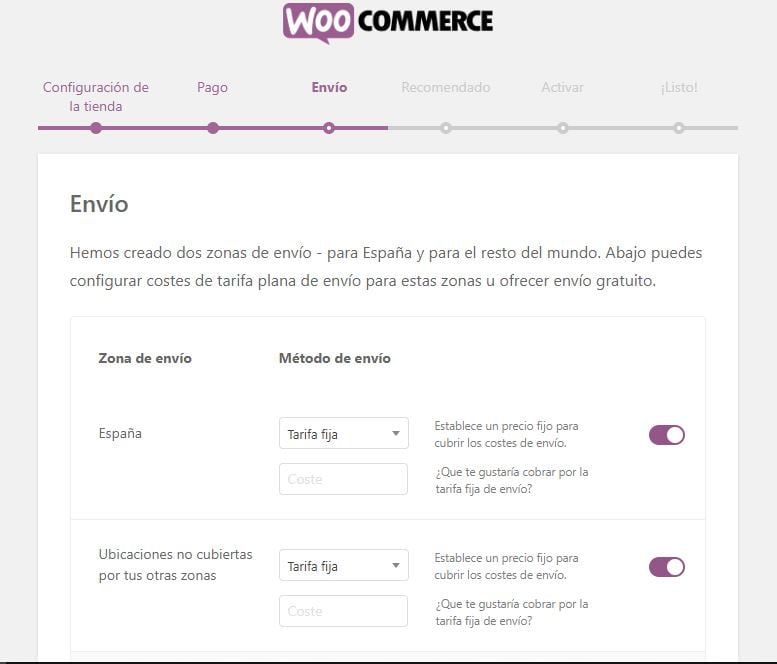 woocommerce envios