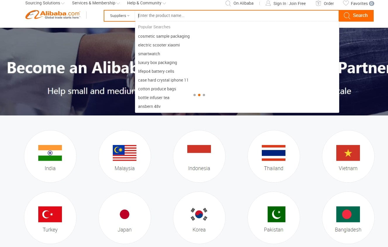 proveedores suppliers alibaba