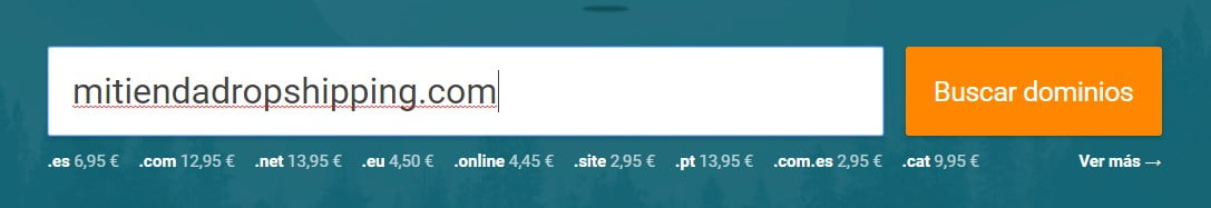 comprar dominio para montar tienda dropshiping